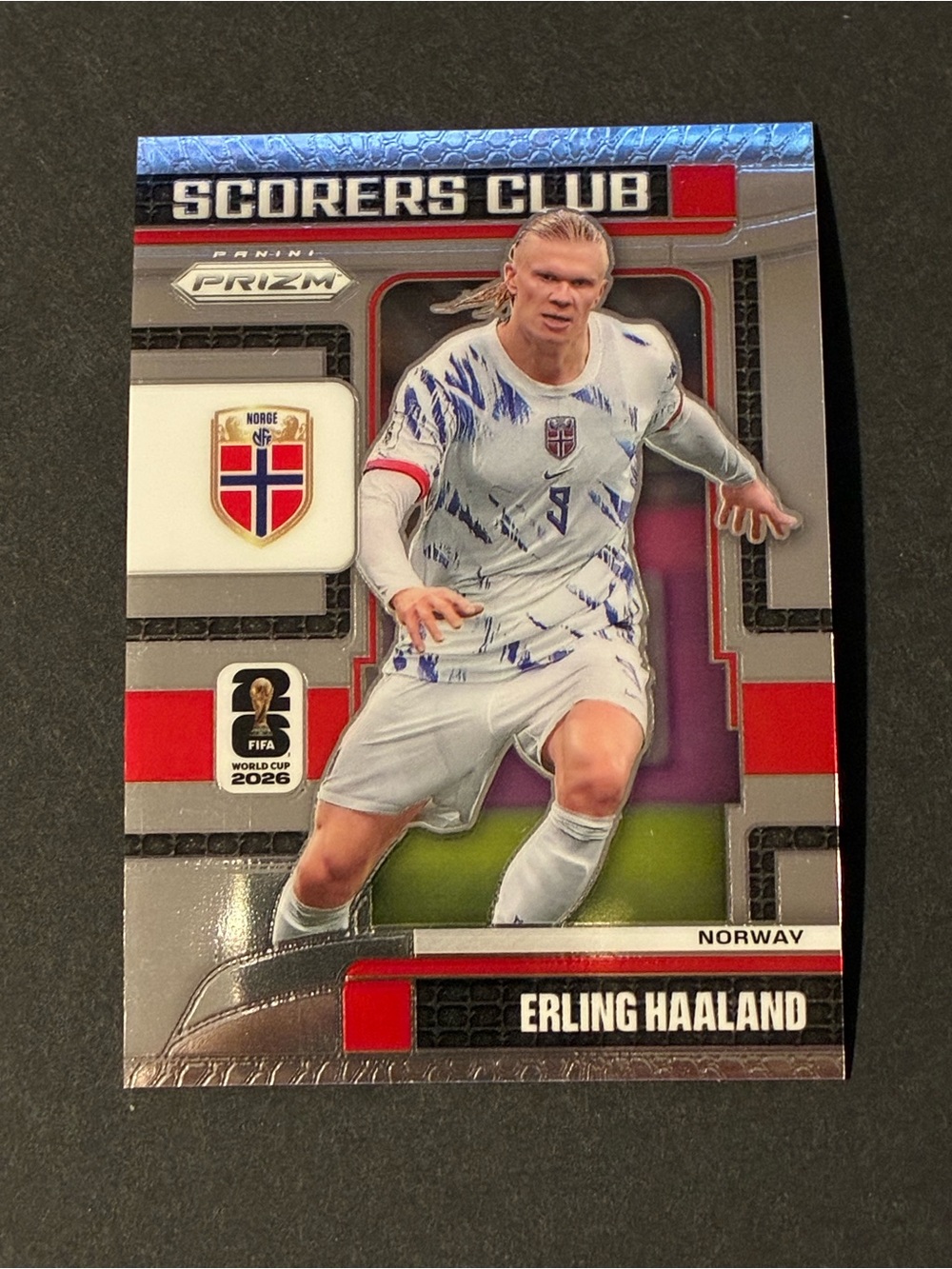 Panini Prizm 2026 Scorers Club Erling Haaland Norway Insert #13 Card